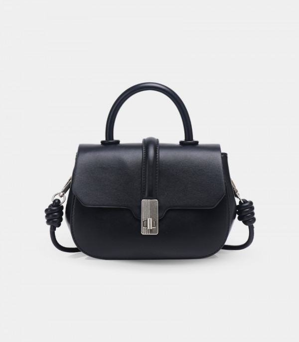 Borsa a mano con tracolla – ORBITE FÉFÉ colore Nero, vista frontale.