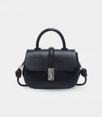Sac à main avec lanière – ORBITE FÉFÉ couleur Noir, vue de face.