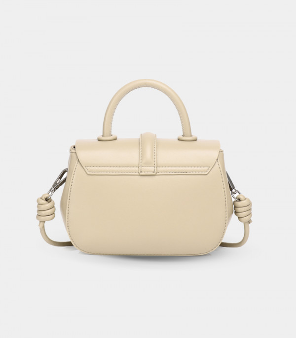 Vue arrière du sac à main avec lanière – ORBITE FÉFÉ couleur Crème.