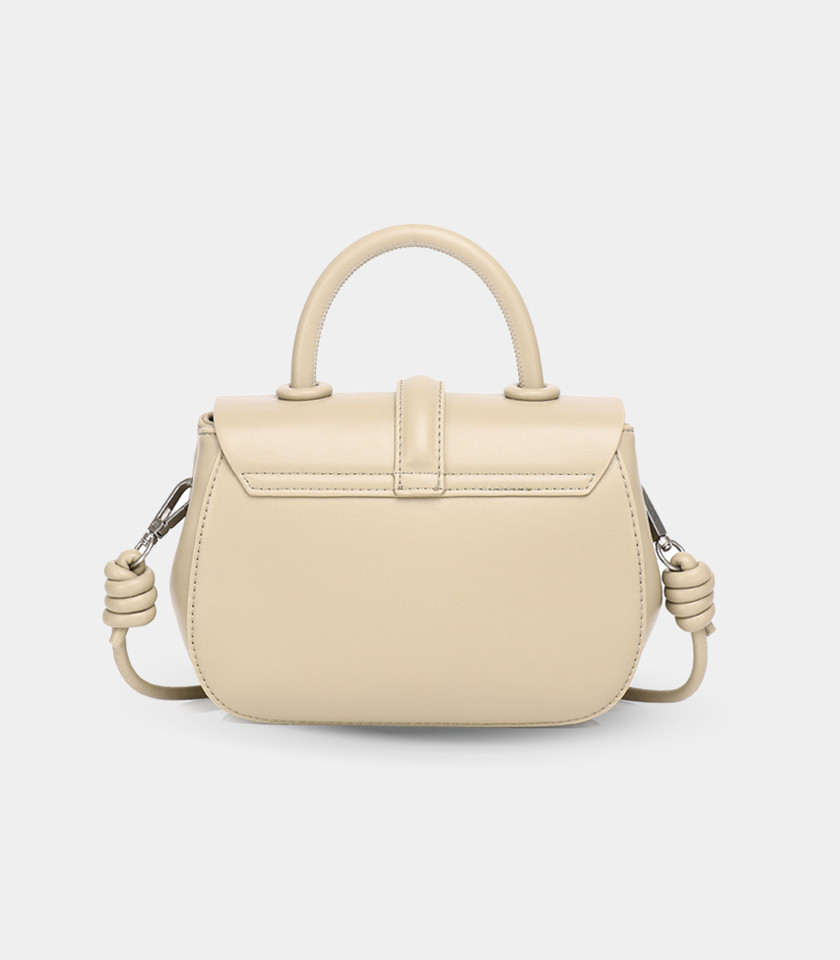 ORBITE FÉFÉ Handtasche mit Riemen – in der Farbe Creme, Vorderansicht.