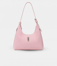 Sac hobo souple SIGNATURE - BAGCO Couleur Saumon, vue de face.