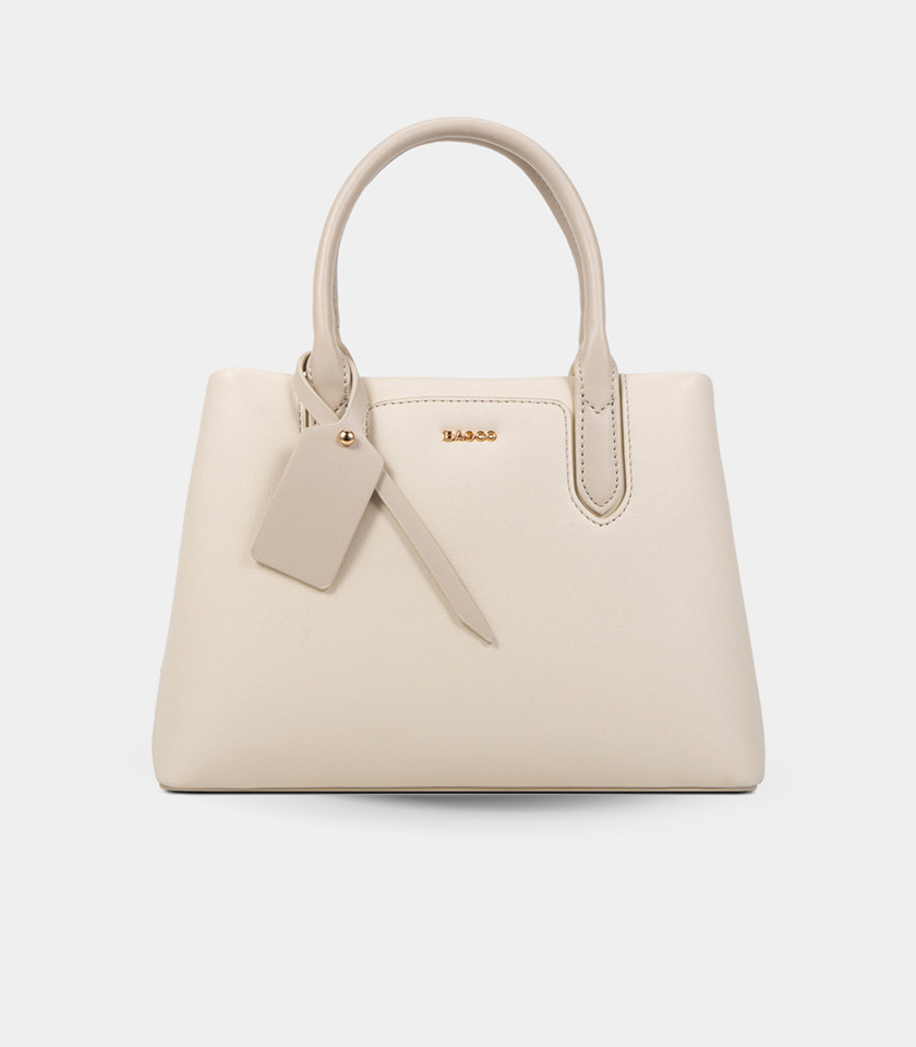 Bolsa de ombro com alça INSTANT - BAGCO cor Marfim, vista frontal.