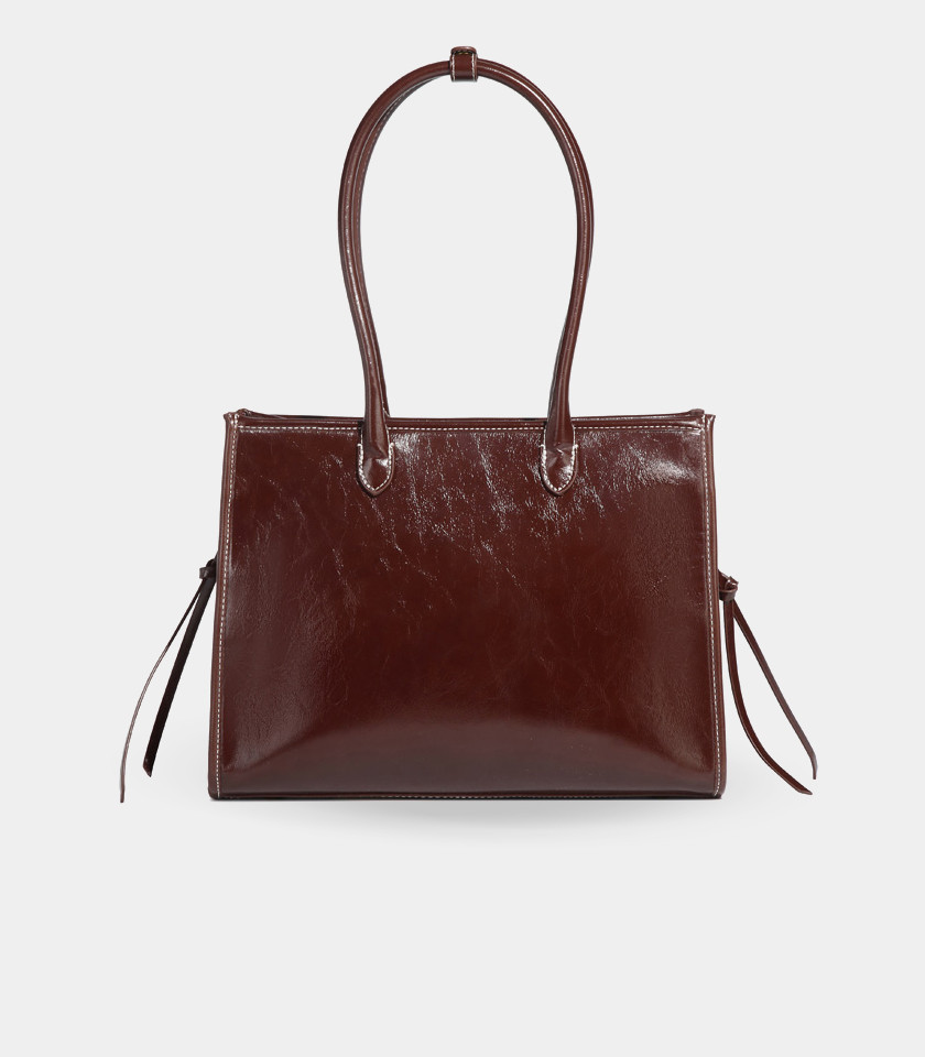 DISNEY tote bag - MICKEY MOUSE'S STROLL, Burgundy color, front view.