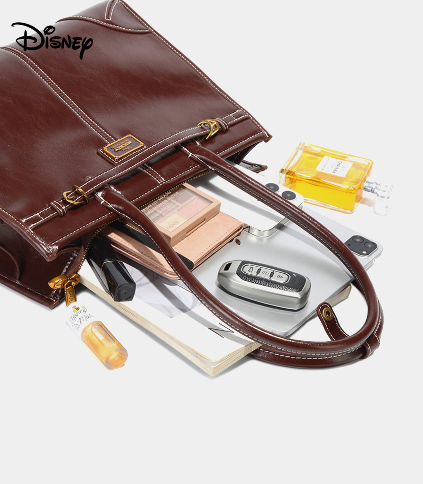 Tote bag DISNEY - LA BALADE DE MICKEY MOUSE couleur Bourgogne, vue de face.
