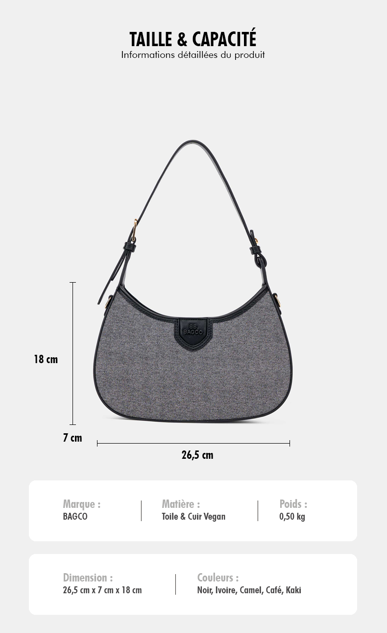 Sac Hobo Incurvé En Toile Esprit