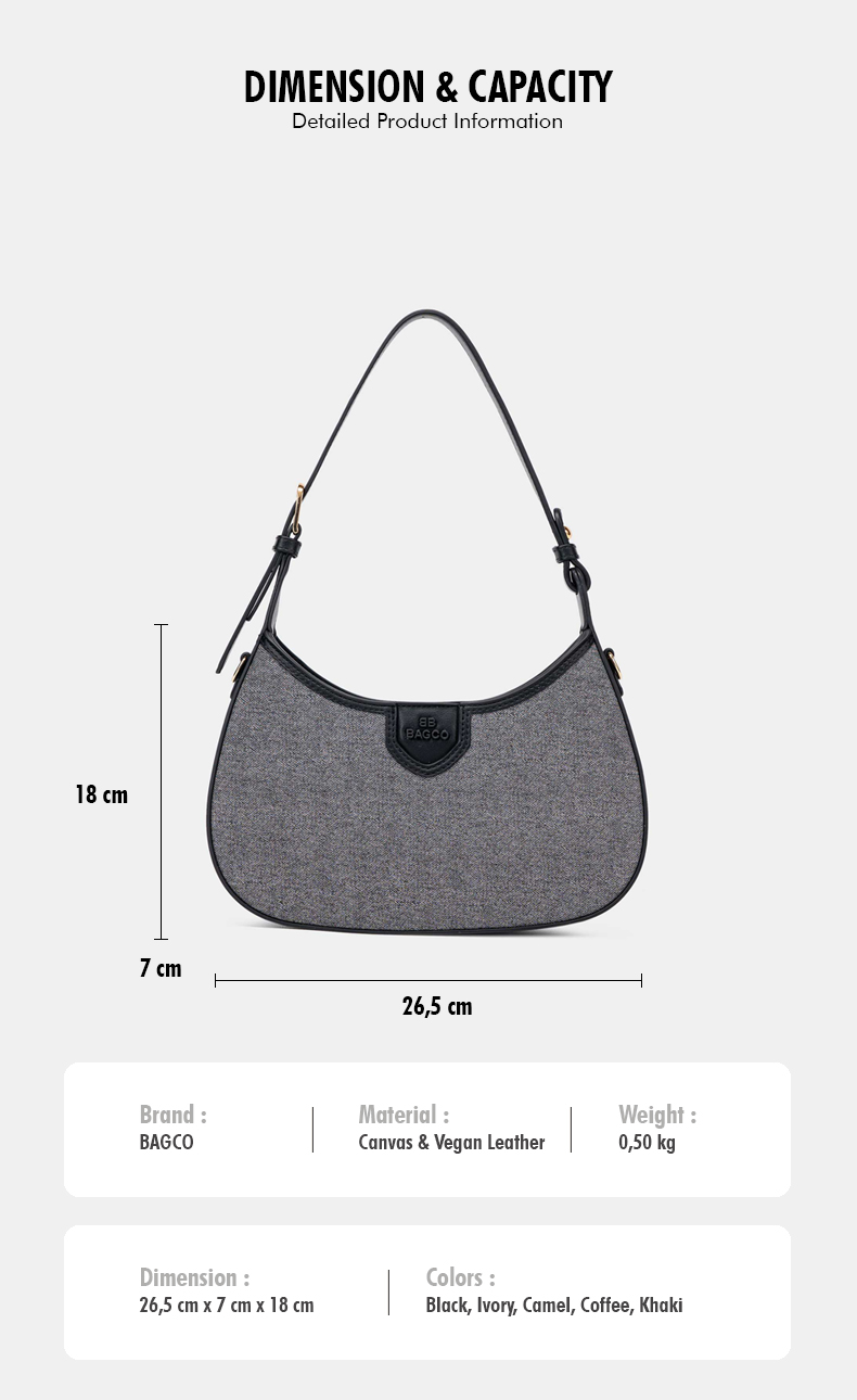 Sac Hobo Incurvé En Toile Esprit
