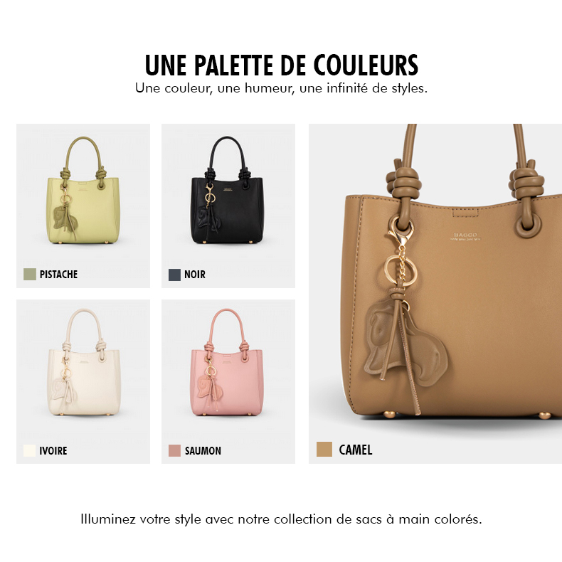 Mini Tote Bag à Poignées Nouées
