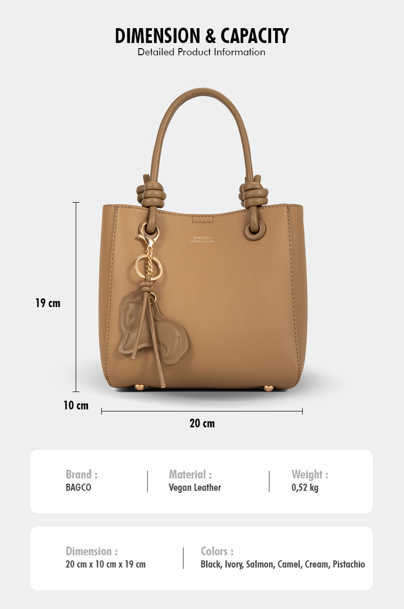 Mini Tote Bag à Poignées Nouées