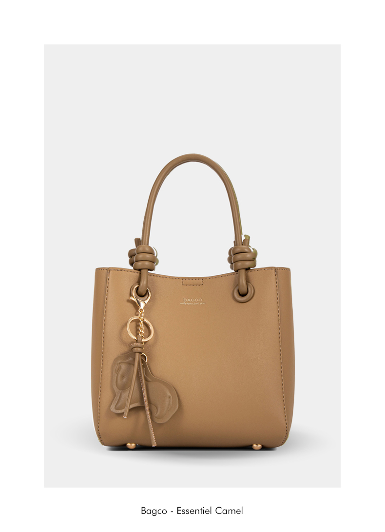 Mini Tote Bag à Poignées Nouées