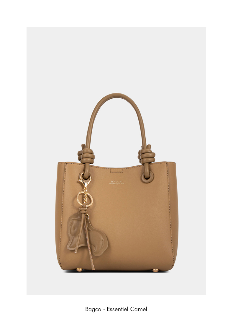 Mini Tote Bag à Poignées Nouées