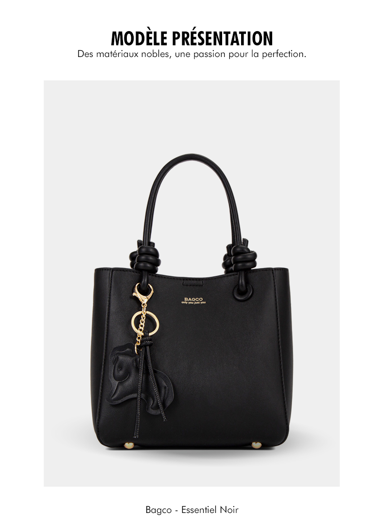 Mini Tote Bag à Poignées Nouées