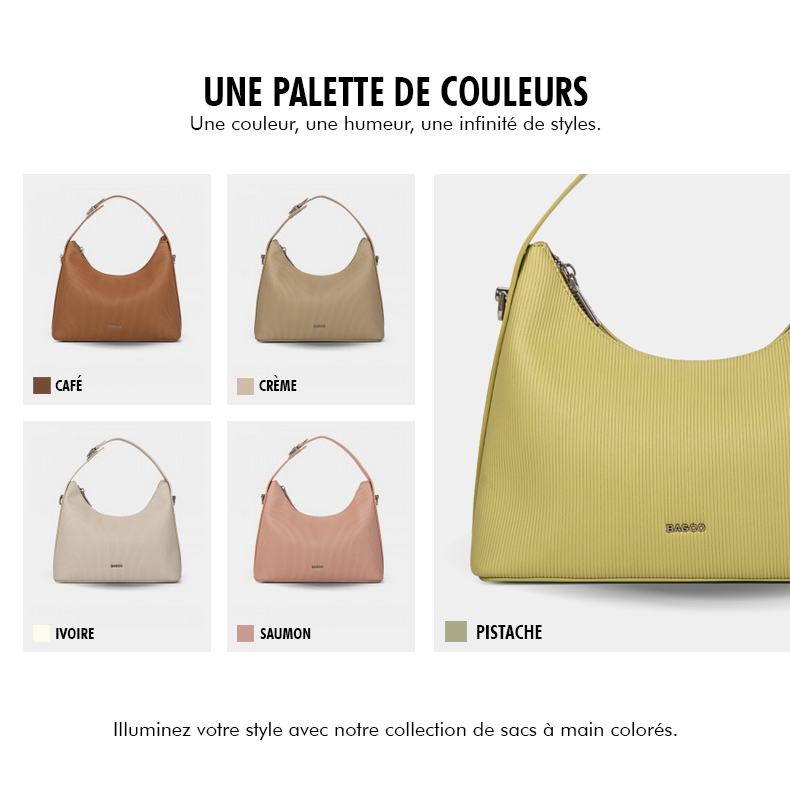 Sac Hobo Souple avec Lanière horizon - Bagco