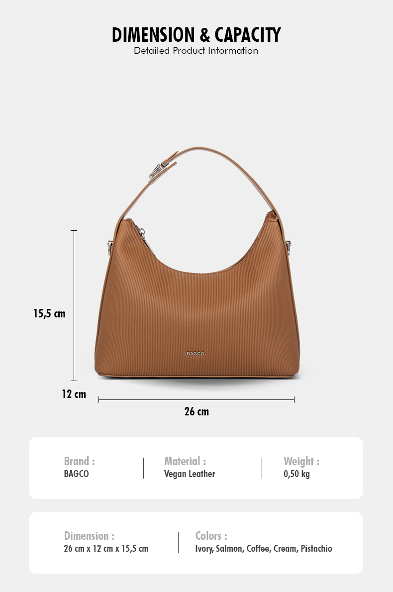 Sac Hobo Souple avec Lanière horizon - Bagco