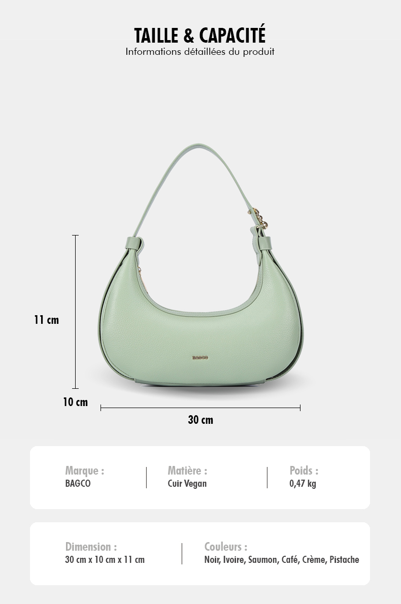 Sac Hobo Croissant moderna - Bagco