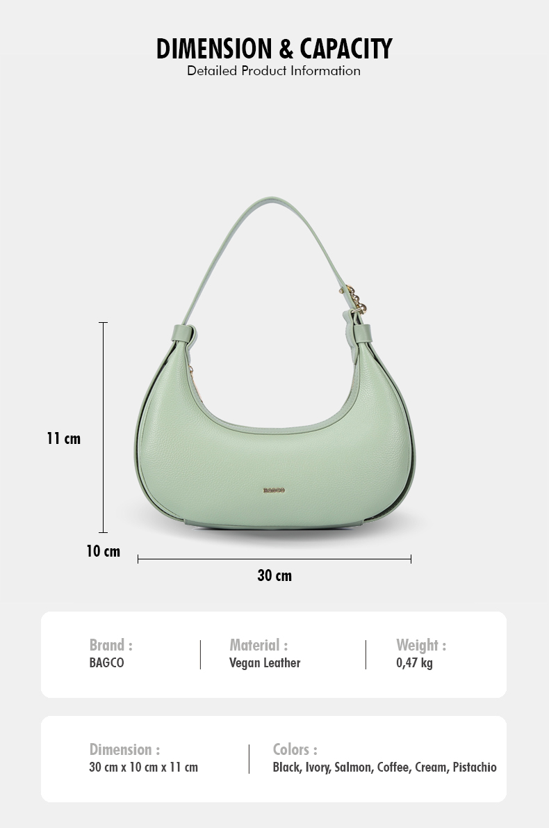 Sac Hobo Croissant moderna - Bagco