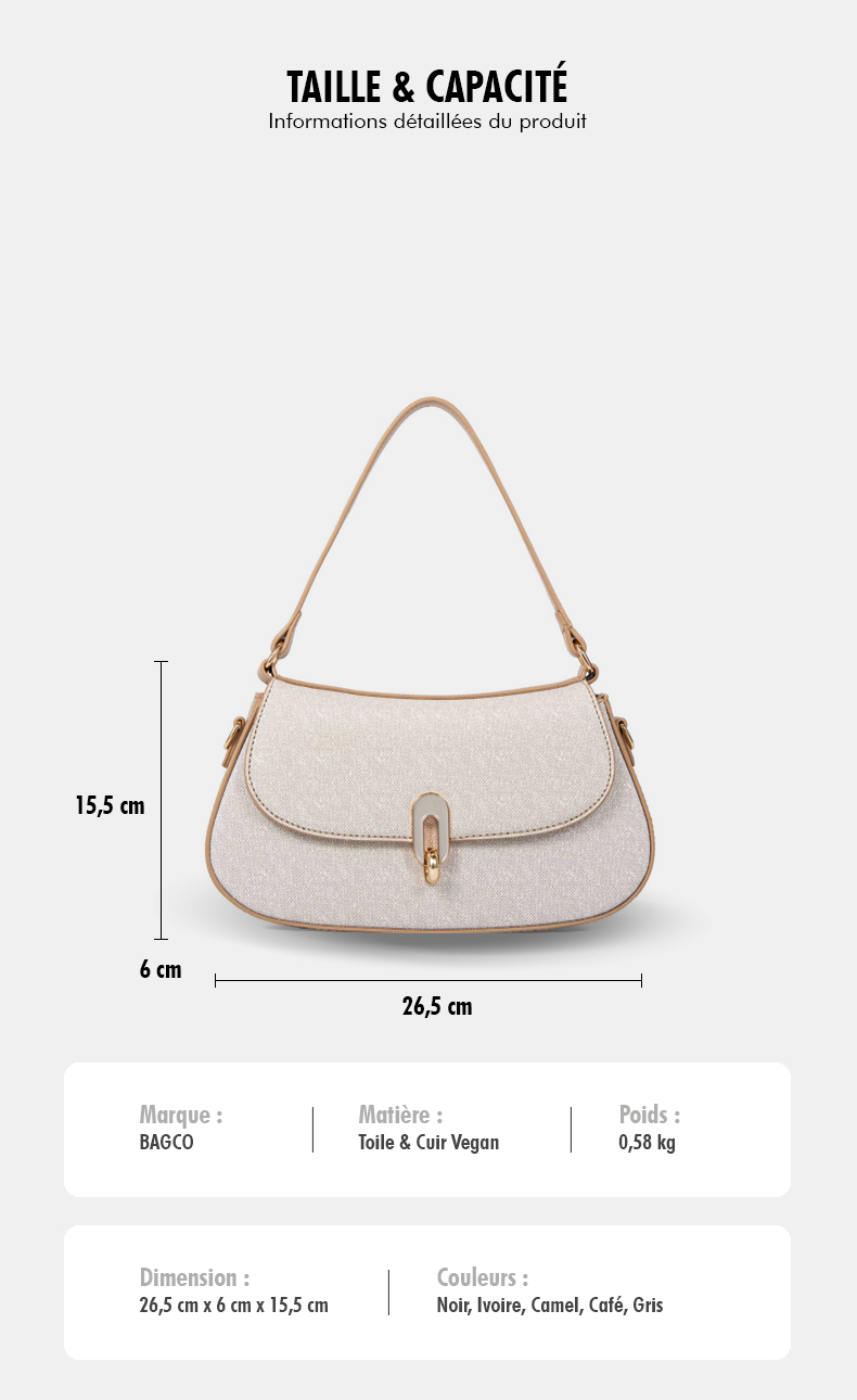 Sac Porté Épaule avec Lanière Selene - Bagco