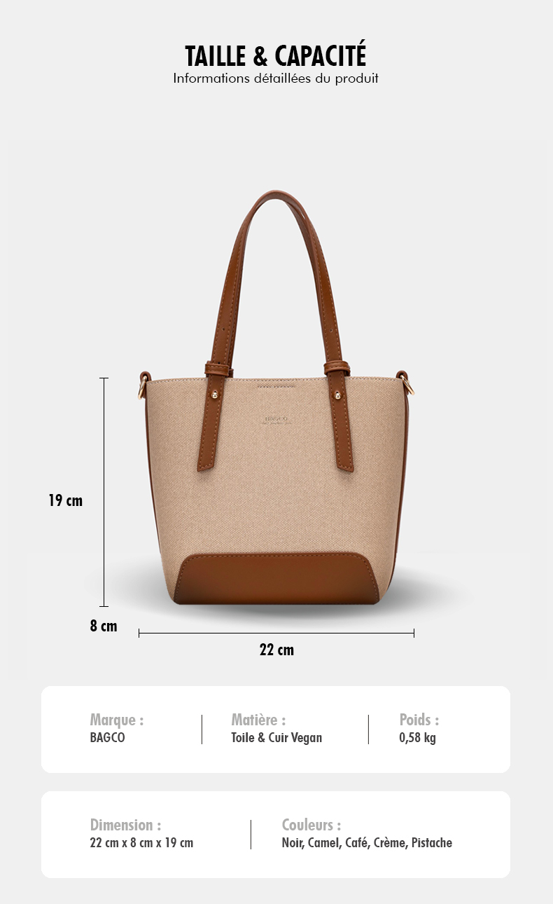 Mini Sac Cabas en Toile Solstice