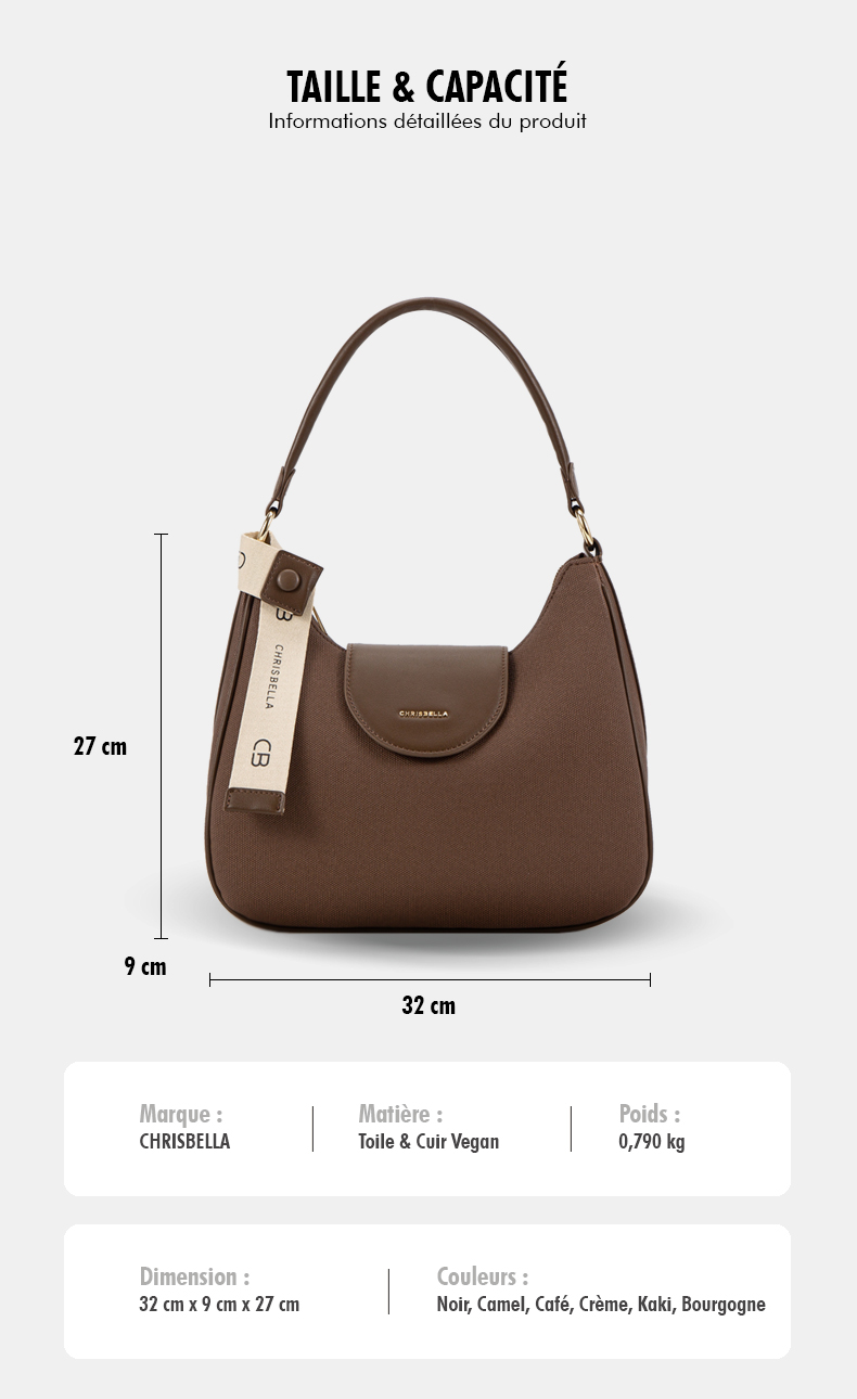 Sac Hobo Toile Chrisbella Spalla