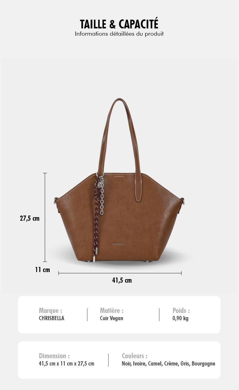 Tote Bag structuré Chrisbella Trapezio