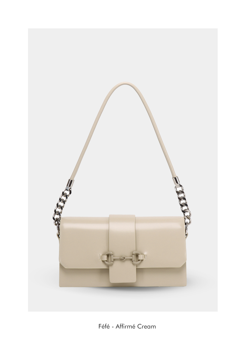 Sac Bandoulière à Chaine – Affirmé Féfé Crème