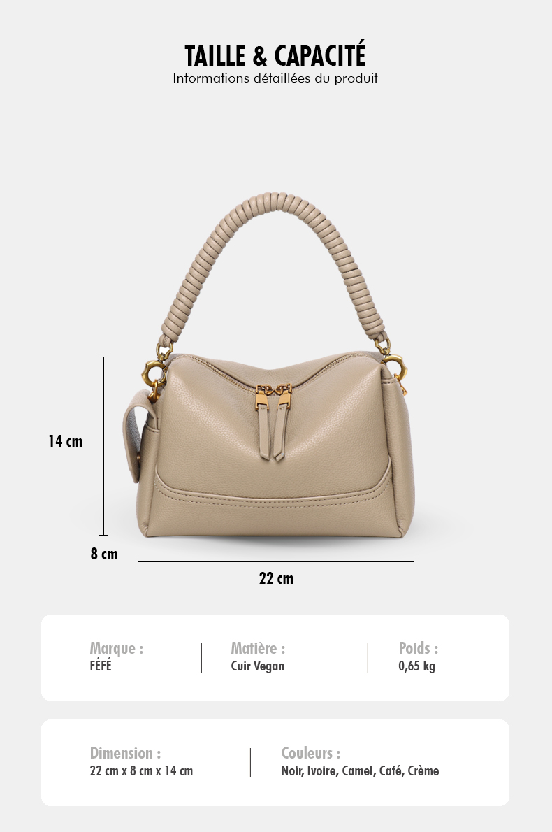 Sac Bandoulière Structuré – Intemporel Féfé