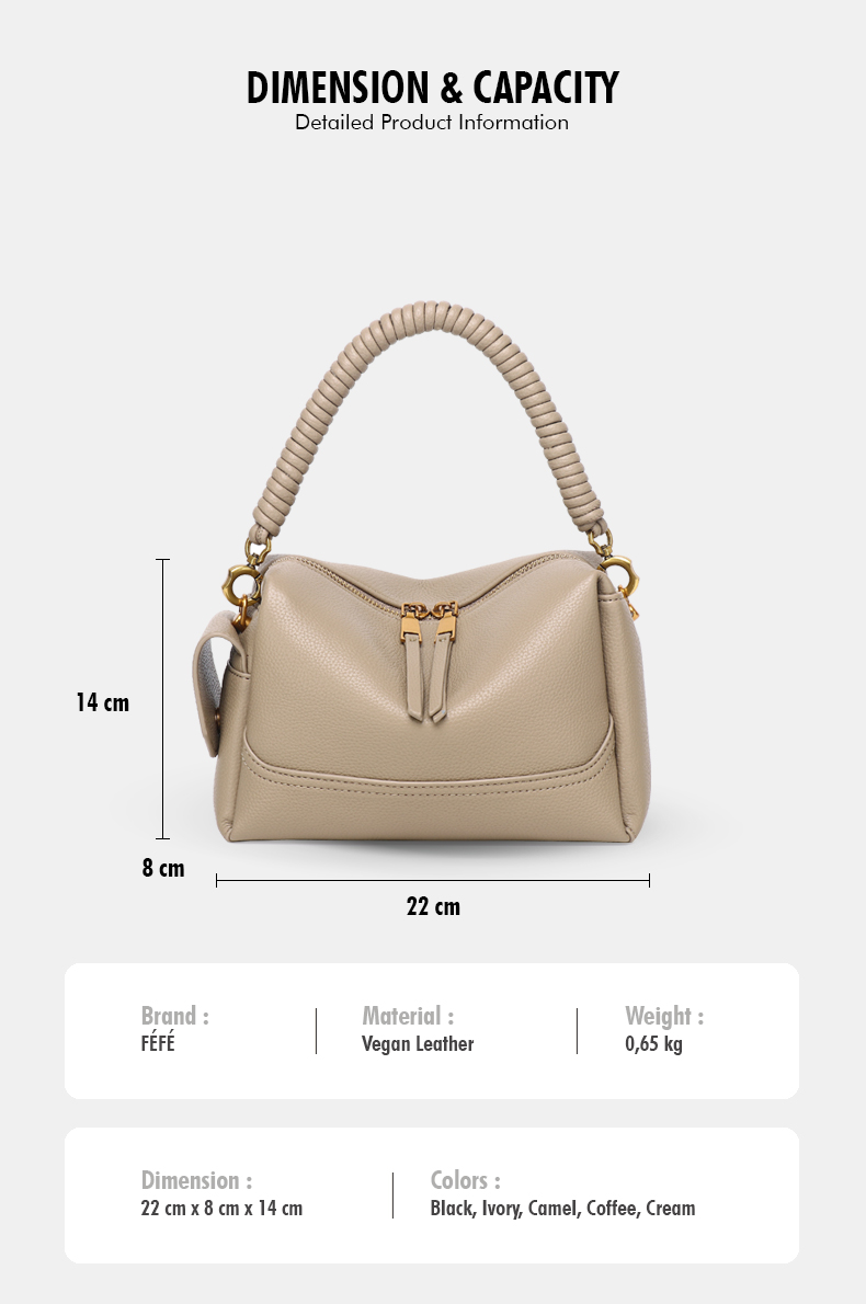 Sac Bandoulière Structuré – Intemporel Féfé