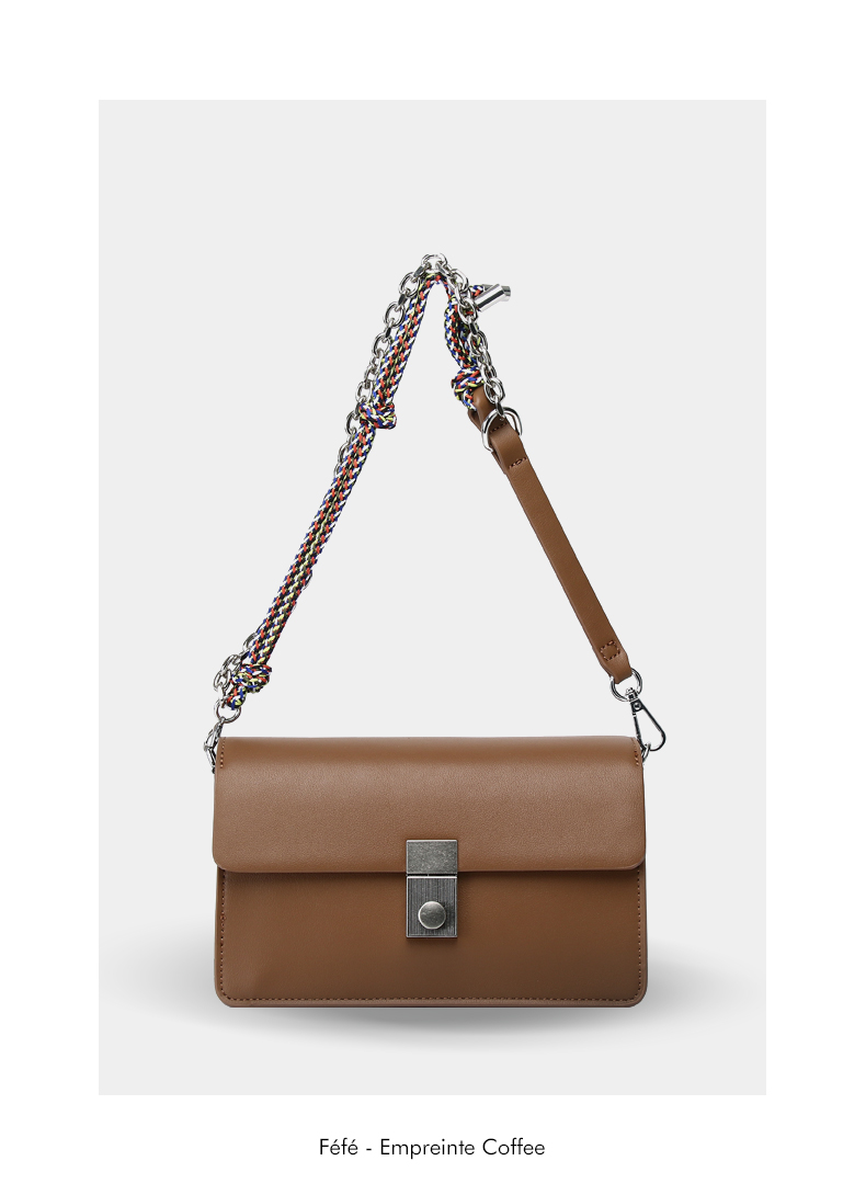 Sac Bandoulière à Poignée Chaîne – Empreinte Coffee Féfé