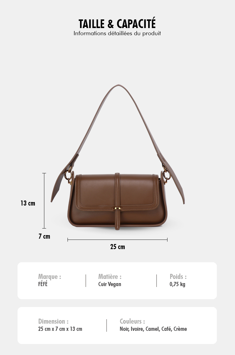 Sac Bandoulière Structuré – Intemporel Féfé