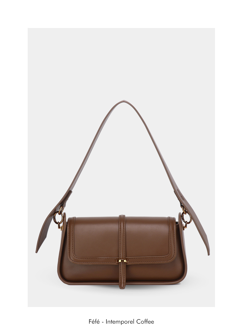 Sac Bandoulière Structuré – Intemporel Féfé Café