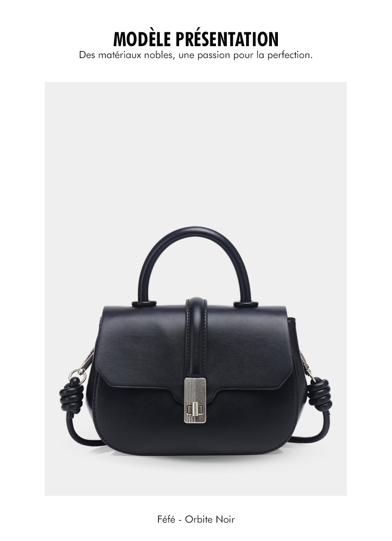 Sac à Main avec Lannière – Orbite Féfé Noir