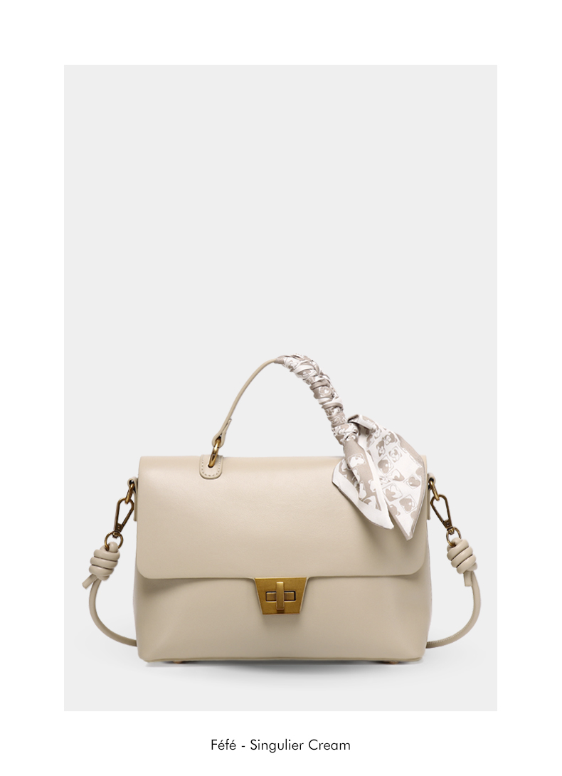 Sac à Main avec Lannière – Intemporel Féfé Crème