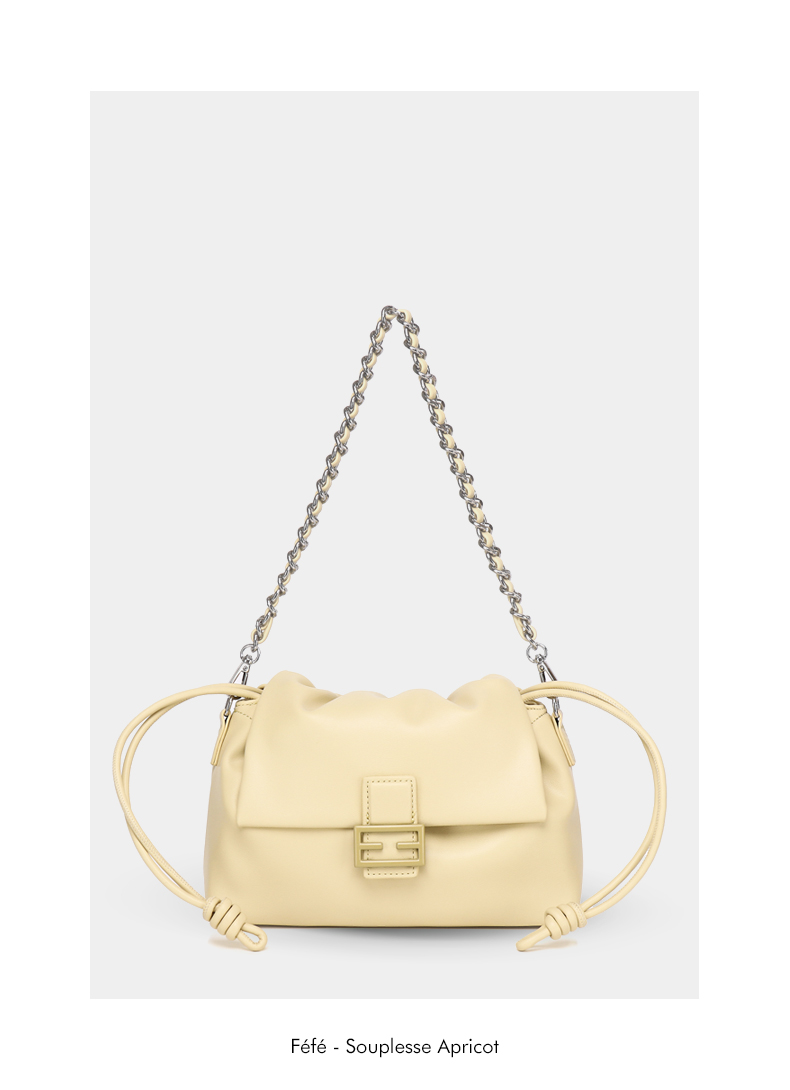 Sac Bandoulière à Chaine – Souplesse Féfé Abricot